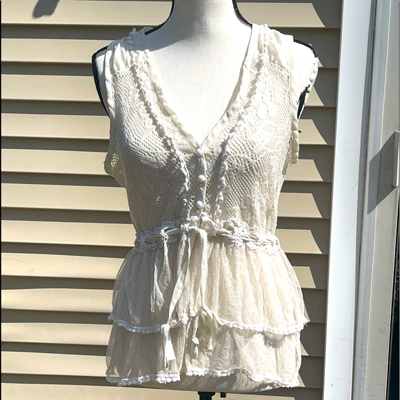 Ultra Pink Tops Vintage Lace Top Poshmark
